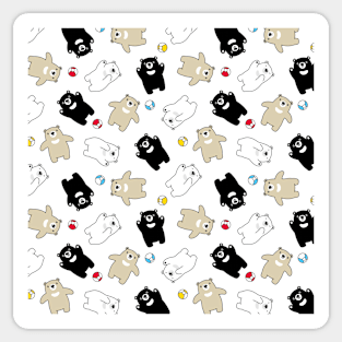 Bear Cute Pattern Design Phone Case Design Sticker